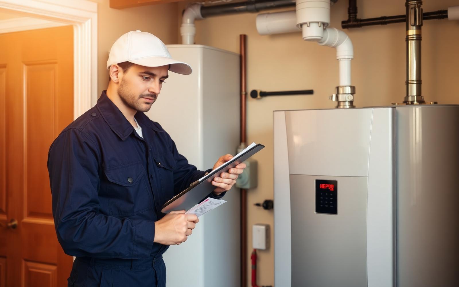 Manutenzione programmata di caldaia e boiler con checklist di controllo